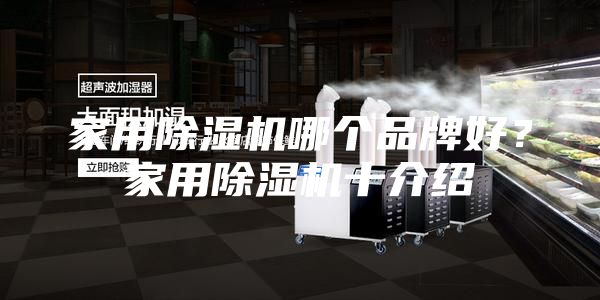 家用除濕機哪個品牌好?家用除濕機十介紹