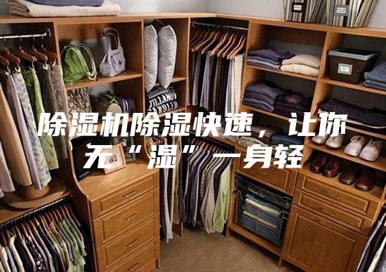 除濕機除濕快速,讓你無“濕”一身輕